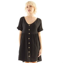 Brave Soul Womens Betty Short Dress Black