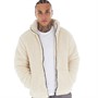 Brave Soul Mens Edison Borg Jacket Cream