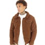 Brave Soul Mens Ted Borg Jacket Tan Borg