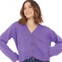 Brave Soul Womens Daffodil Cardigan Purple