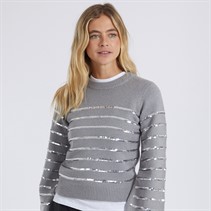 Brave Soul Womens Spezia Jumper Crystal Grey/Silver