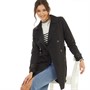 Brave Soul Womens Brandy Coated Mac Black
