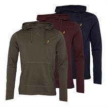 Brave Soul Mens Huffle Hoodie Navy/Khaki/Burgundy