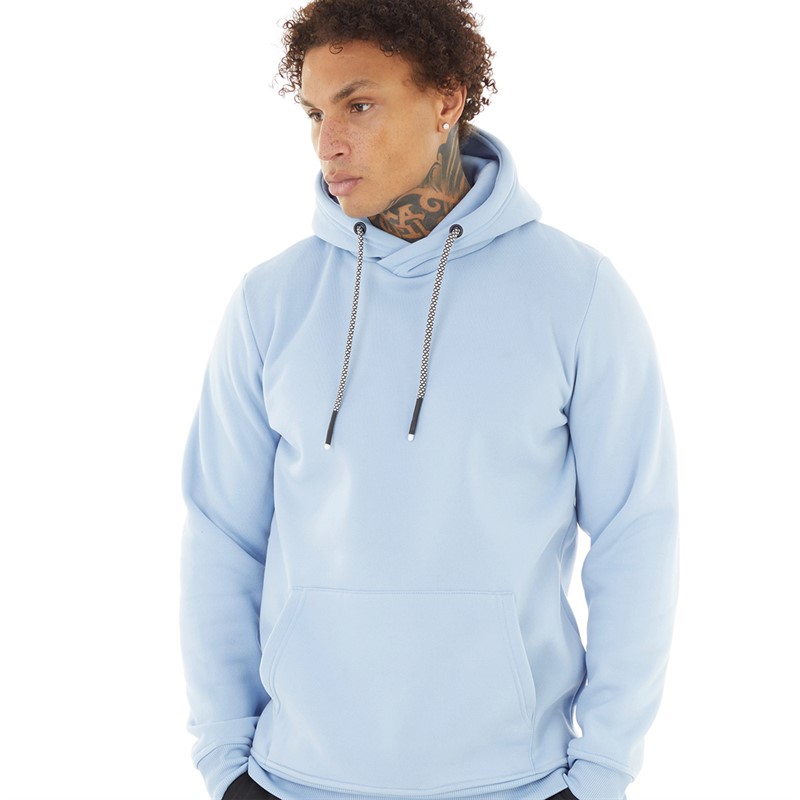 Brave Soul Mens Schizoid Hoodie Cloud Blue