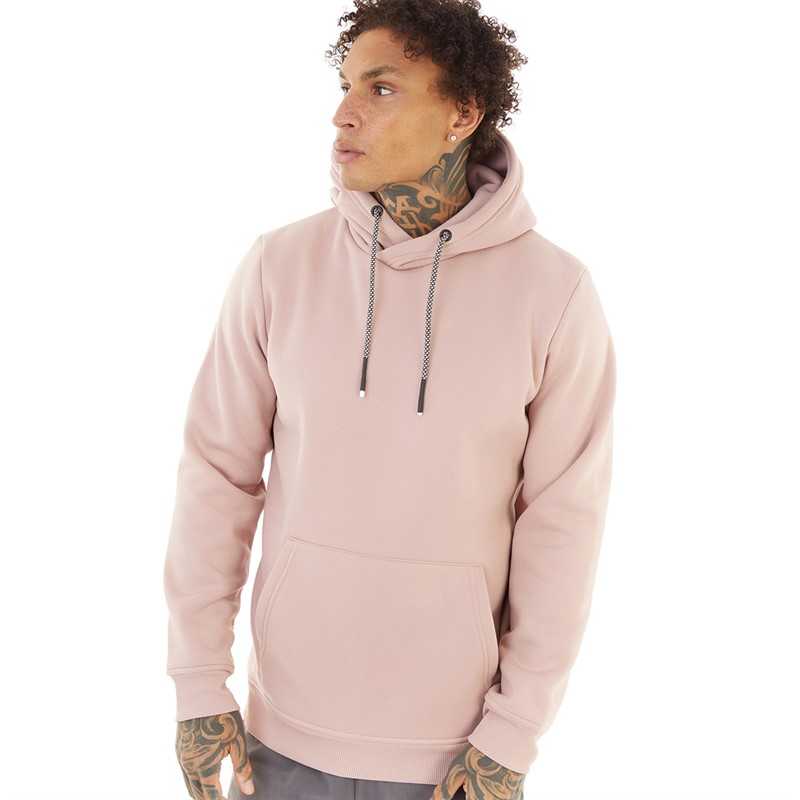 Buy Brave Soul Mens Schizoid Hoodie Dusty Pink