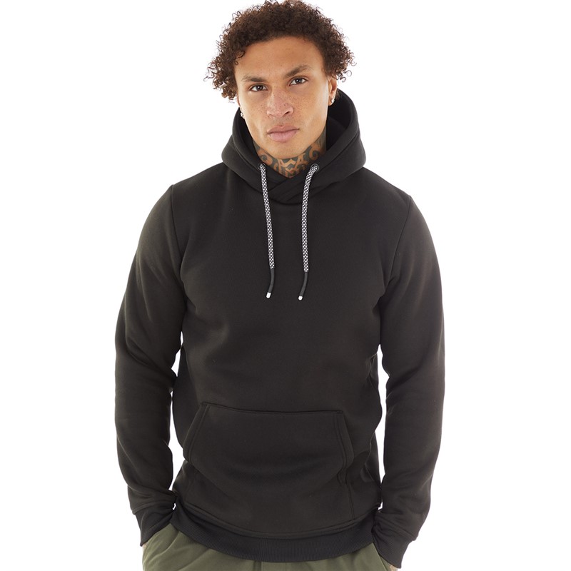 Brave Soul Hoodie voor Heren Zwart Jet