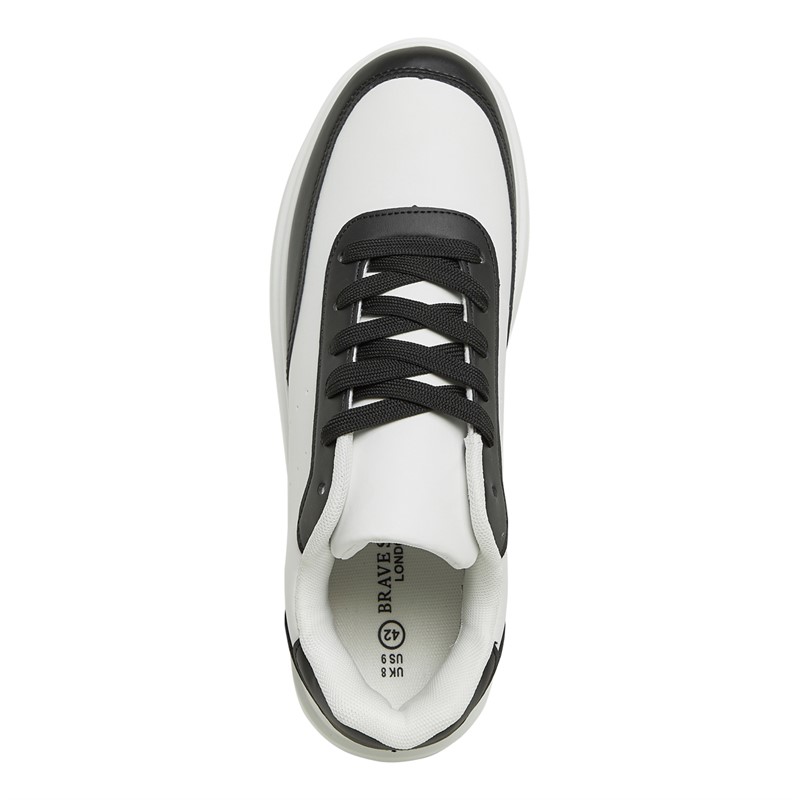 Brave Soul Mens Hampton Trainers Black/White