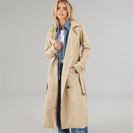 Buy Brave Soul Womens Ayer Long Trench Coat Camel