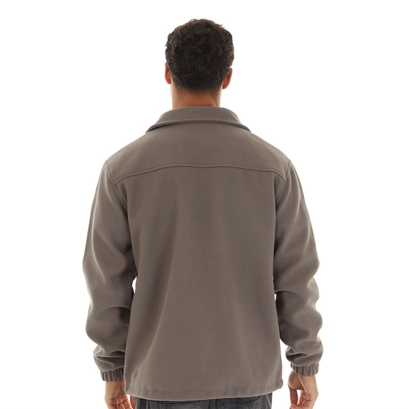 Brave Soul Mens Bondi Coach Jacket Oatmeal