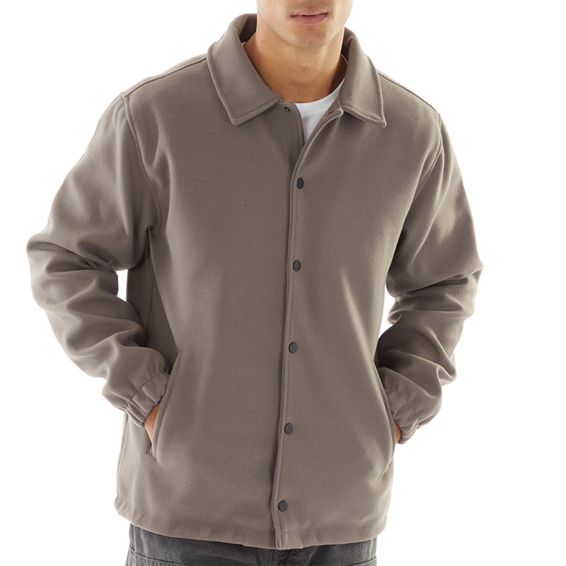 Brave Soul Mens Bondi Coach Jacket Oatmeal