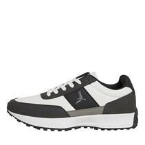 Brave Soul Mens Alta Trainers White/Grey/Charcoal