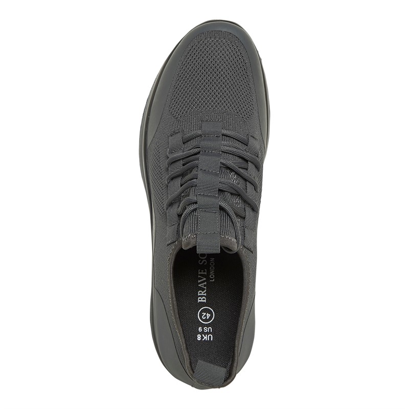 Brave Soul Mens Altair Trainers Grey/Black