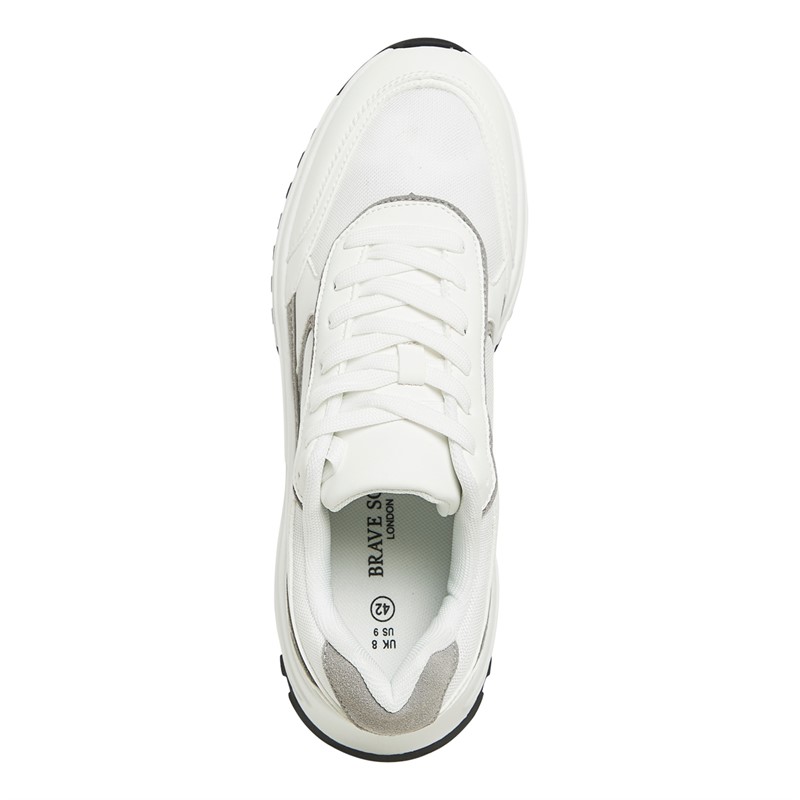 Brave Soul Mens Rango Trainers White/Grey