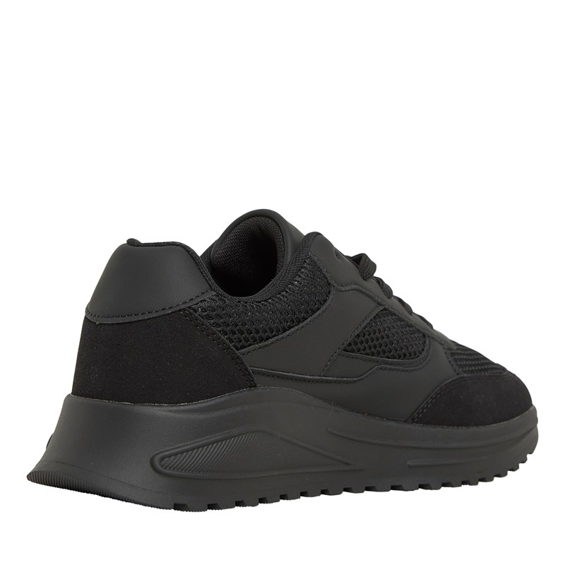 Brave Soul Mens Ontario Trainers Black Mono