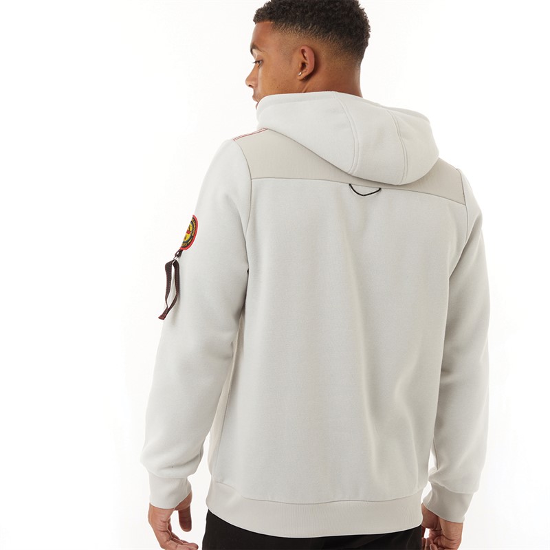 Brave Soul Mens Severn Hoodie Light Grey