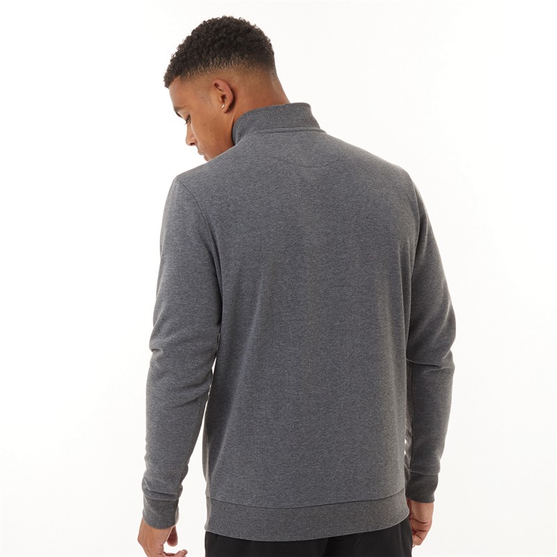 Brave Soul Mens Idaho Funnel Neck Jumper Charcoal Marl