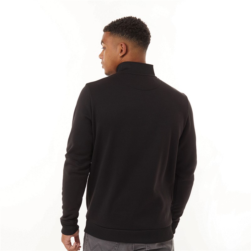 Brave Soul Mens Idaho Funnel Neck Jumper Jet Black