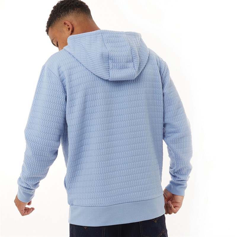 Brave Soul Mens Rutter Hoodie Blue