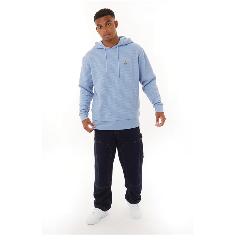 Brave Soul Mens Rutter Hoodie Blue