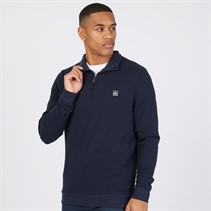 Brave Soul Mens Flight 1/4 Zip Jumper Navy