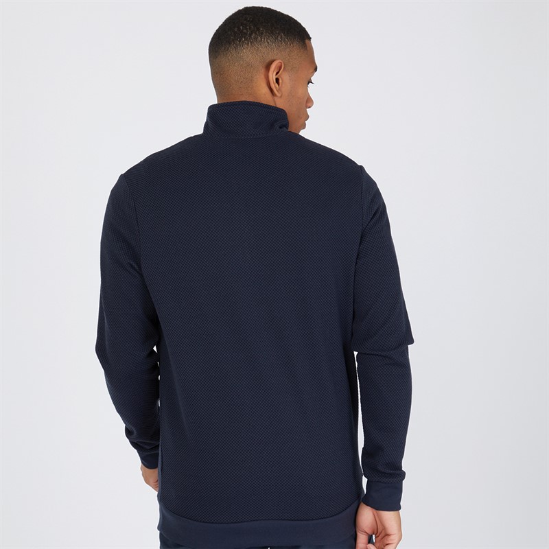 Brave Soul Mens Flight 1/4 Zip Jumper Navy