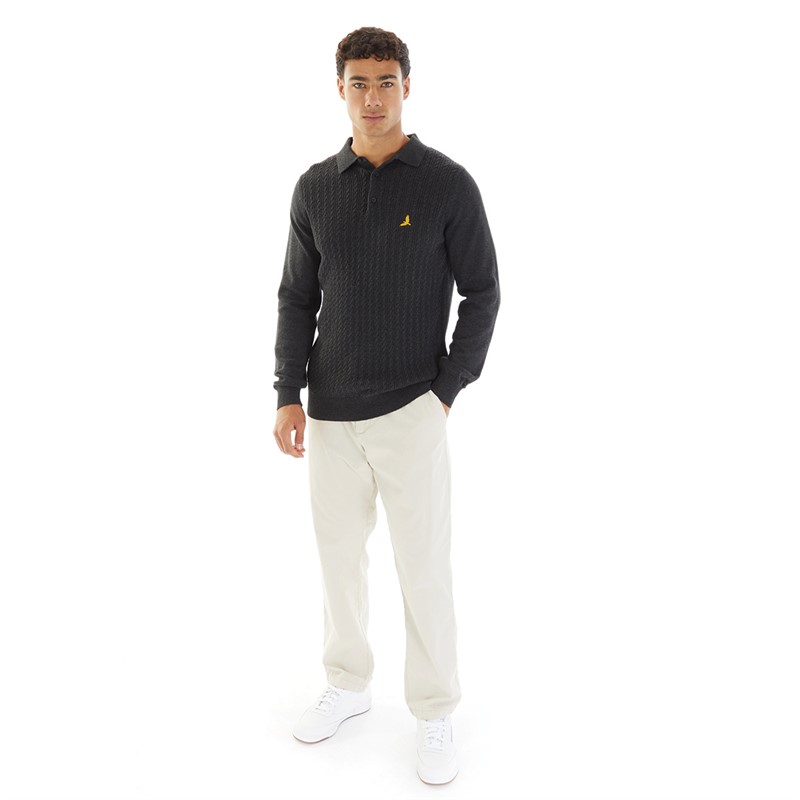 Brave Soul Mens Dillinger Jumper Charcoal Marl