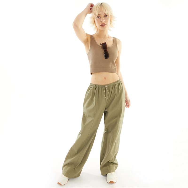 Brave Soul Womens Libby Trousers Green