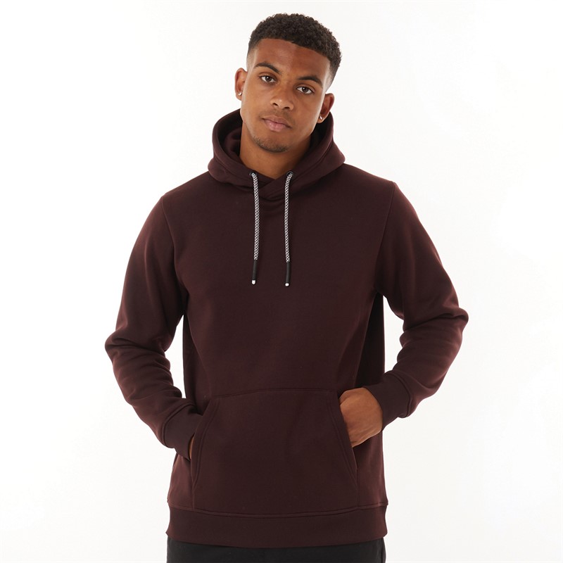 Buy Brave Soul Mens Schizoid Hoodie Burgundy