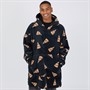 Brave Soul Herre Pizza AOP Snuggle Fleece Sort/Multi