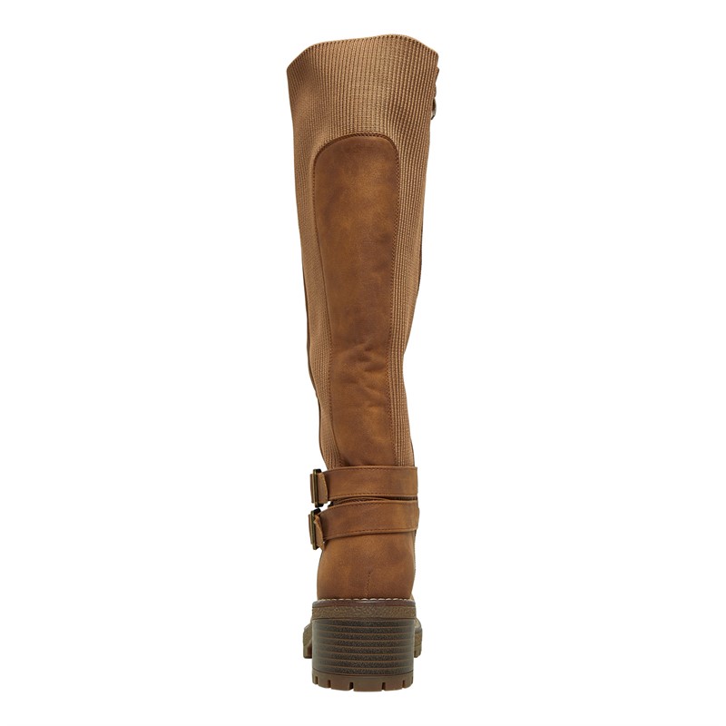 Brave Soul Womens Nora Knee High Boots Brown