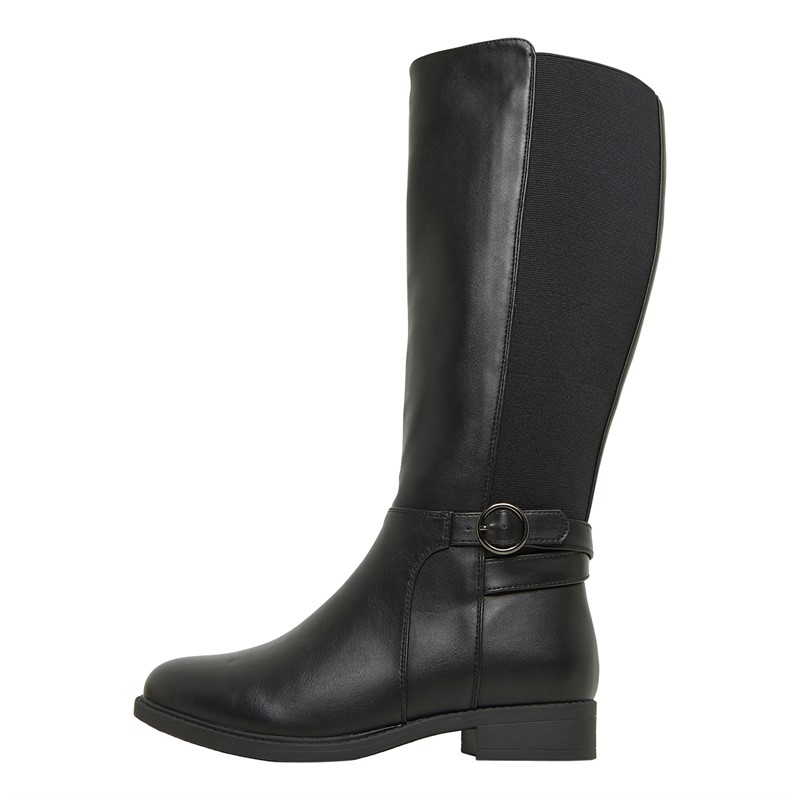 Brave Soul Womens Beck Knee High Boots Black