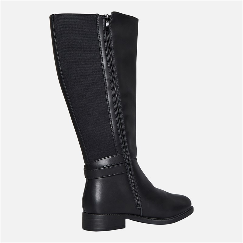 Brave Soul Womens Beck Knee High Boots Black