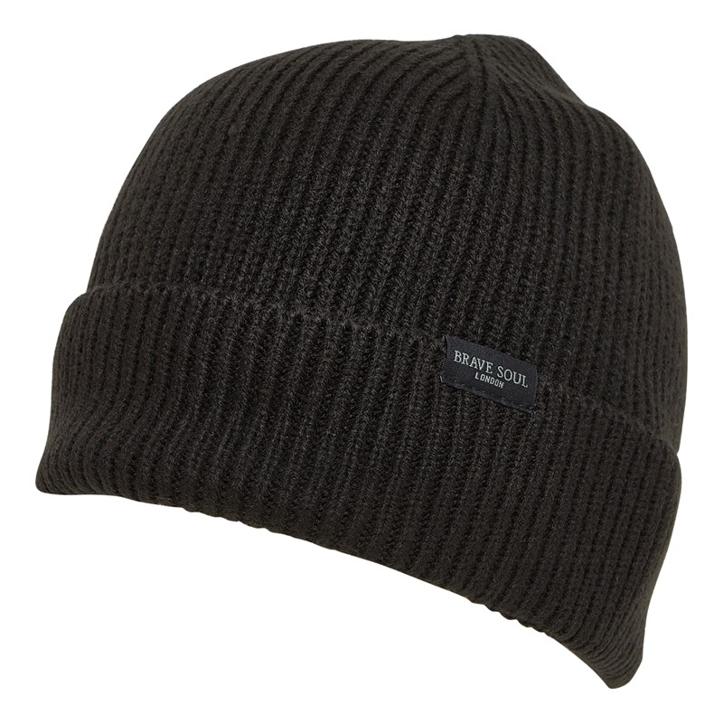 Brave Soul Mens Beanie Black