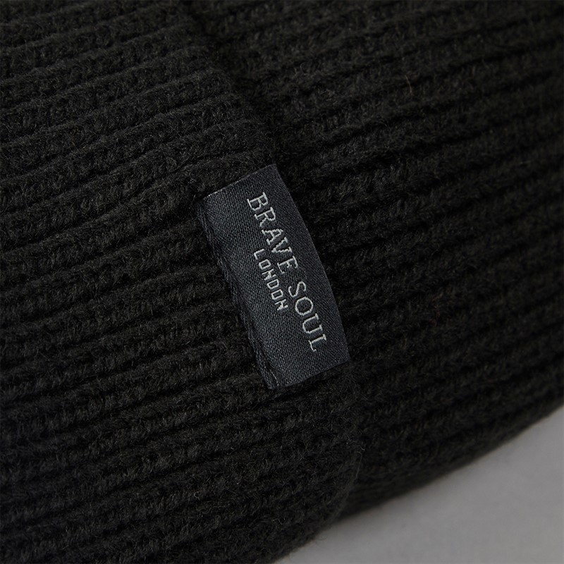 Brave Soul Mens Beanie Black