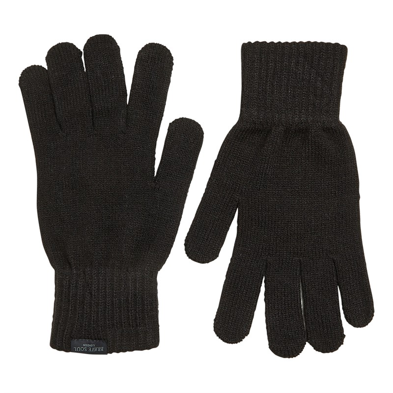 Brave Soul Mens Gloves Black