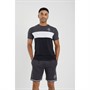 Brave Soul Herre Maxwell T-shirt og Shorts Sæt Antracit Melange/Sort/Hvid
