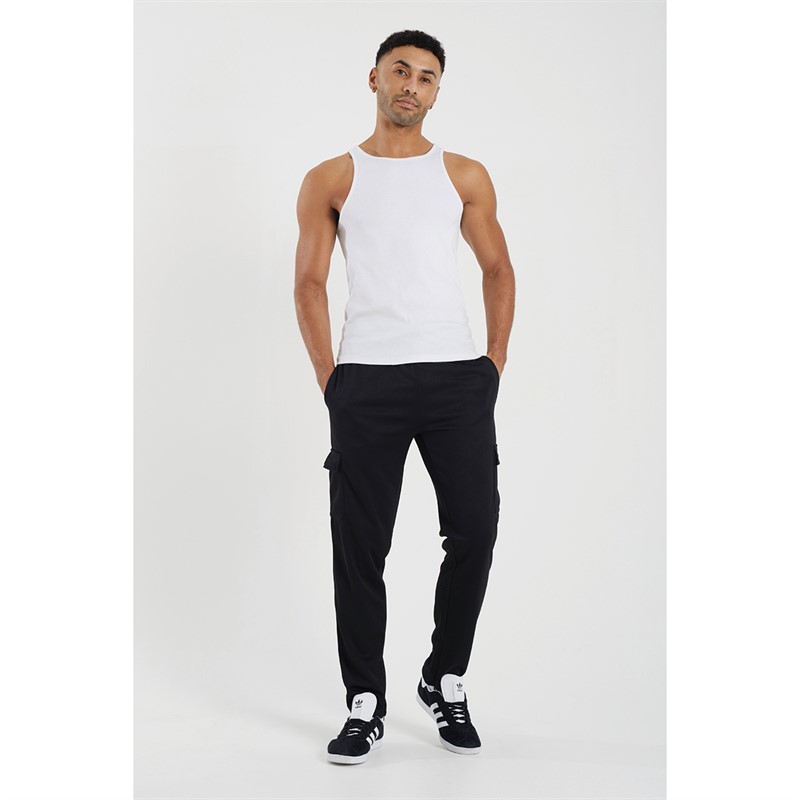 Brave Soul Herren Becker Joggingbroek Jet Black