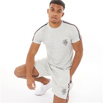 Brave Soul Herren Avalon T-Shirt und Shorts Set Ecru/Schwarz