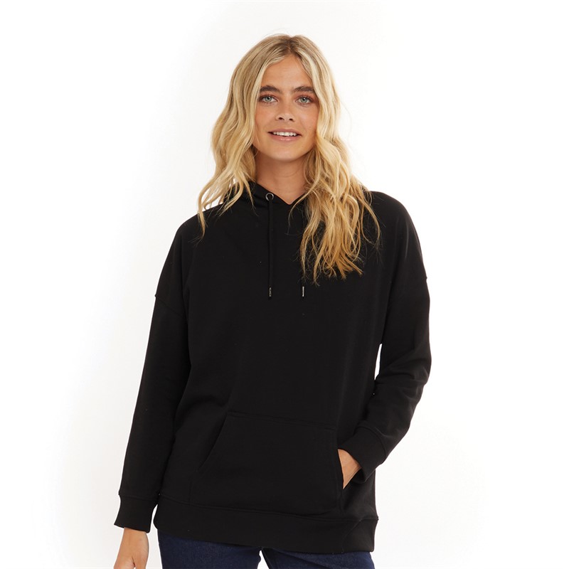 Brave Soul Womens Bonnie Oversized Hoodie Black