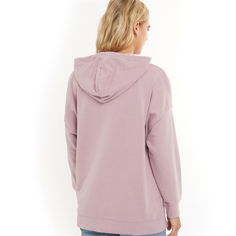 Brave Soul Womens Bonnie Oversized Hoodie Mauve