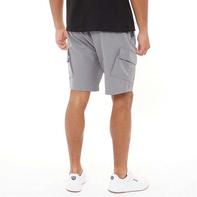 Brave Soul Mens Island Cargo Shorts Grey