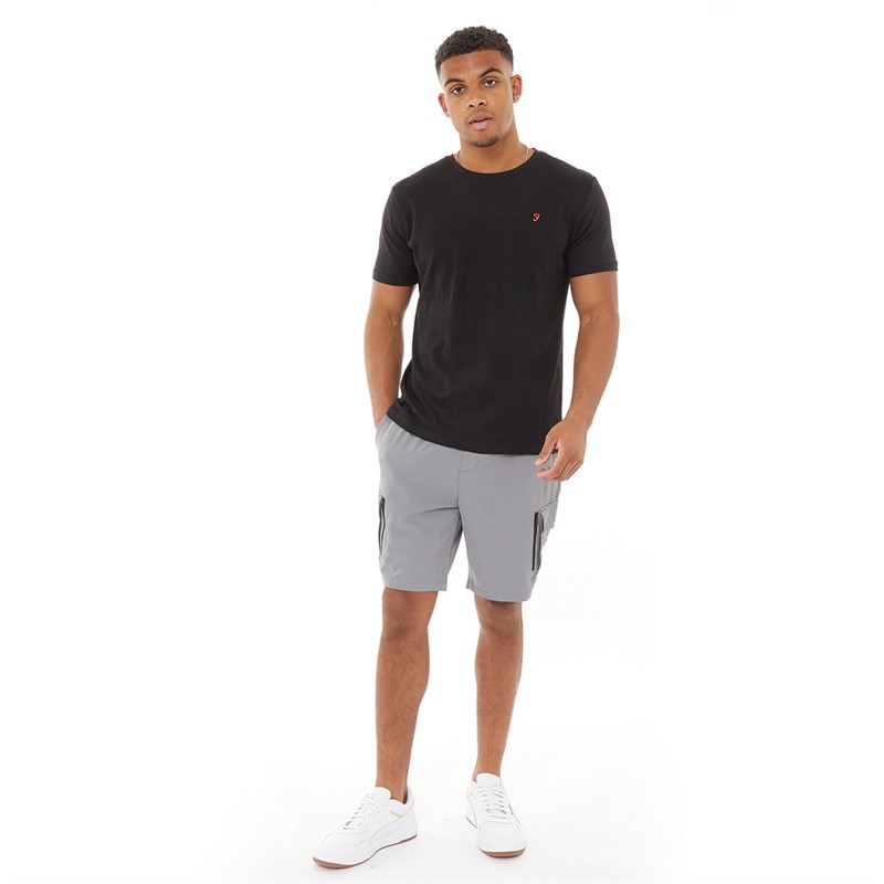 Brave Soul Mens Island Cargo Shorts Grey