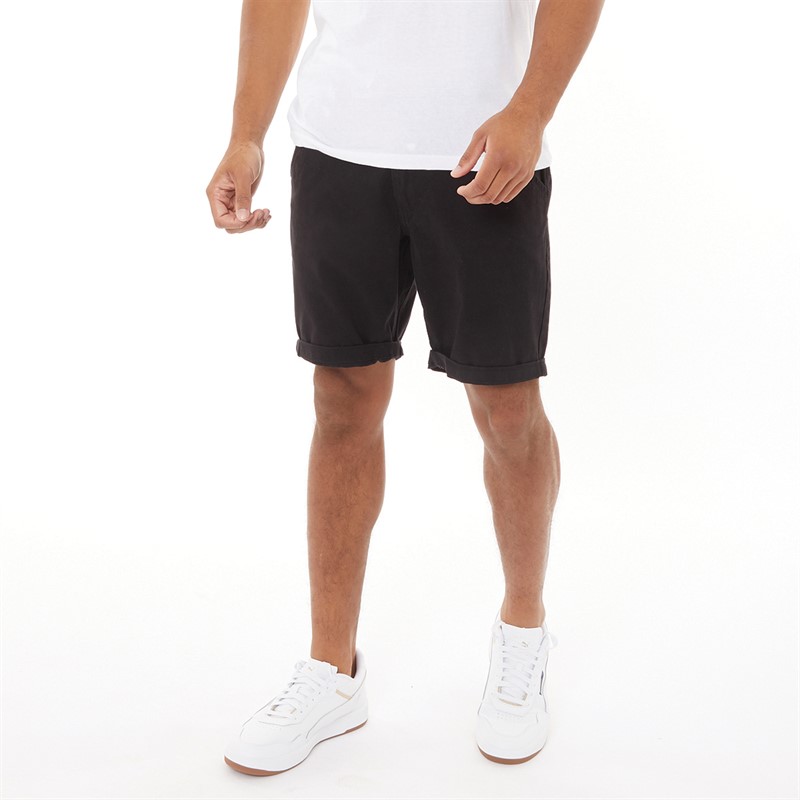 Brave Soul Mens Hampson Chino Shorts Black