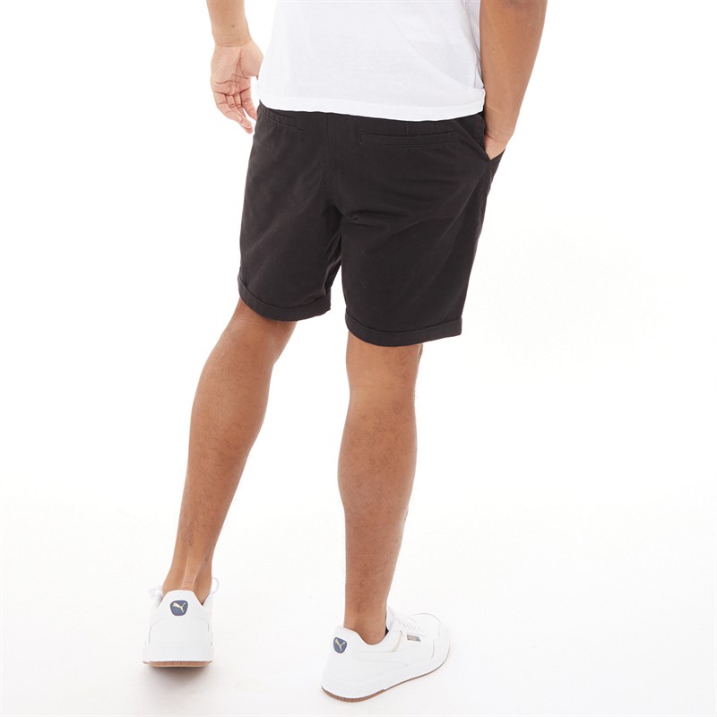 Brave Soul Mens Hampson Chino Shorts Black