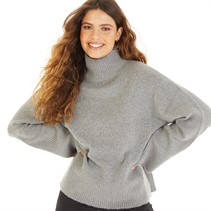 Brave Soul Womens Mongo Loose Fit Jumper Grey