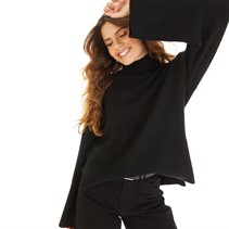 Brave Soul Womens Mongo Loose Fit Jumper Black