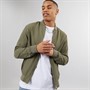 Brave Soul Mens Sebastian Bomber Jacket Light Khaki