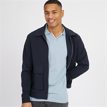 Brave Soul Mens Andorra Harrington Jacket Navy