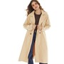 Brave Soul Womens Briella Double Breasted Mac Camel