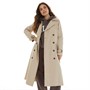 Brave Soul Womens Ayer Maxi Trench Coat Stone